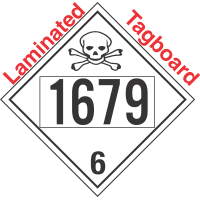 Poison Toxic Class 6.1 UN1679 Tagboard DOT Placard