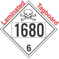 Poison Toxic Class 6.1 UN1680 Tagboard DOT Placard