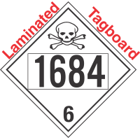 Poison Toxic Class 6.1 UN1684 Tagboard DOT Placard