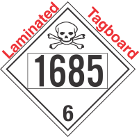 Poison Toxic Class 6.1 UN1685 Tagboard DOT Placard