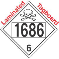 Poison Toxic Class 6.1 UN1686 Tagboard DOT Placard