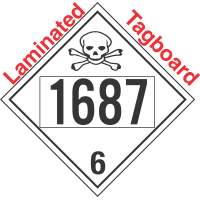 Poison Toxic Class 6.1 UN1687 Tagboard DOT Placard