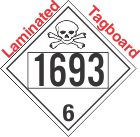 Poison Toxic Class 6.1 UN1693 Tagboard DOT Placard