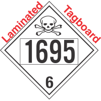 Poison Toxic Class 6.1 UN1695 Tagboard DOT Placard