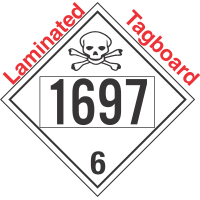 Poison Toxic Class 6.1 UN1697 Tagboard DOT Placard