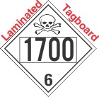 Poison Toxic Class 6.1 UN1700 Tagboard DOT Placard