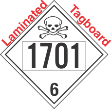 Poison Toxic Class 6.1 UN1701 Tagboard DOT Placard