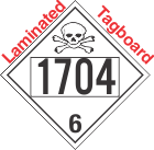 Poison Toxic Class 6.1 UN1704 Tagboard DOT Placard