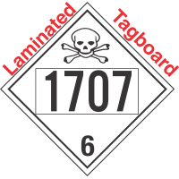 Poison Toxic Class 6.1 UN1707 Tagboard DOT Placard