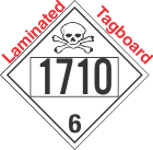 Poison Toxic Class 6.1 UN1710 Tagboard DOT Placard