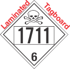 Poison Toxic Class 6.1 UN1711 Tagboard DOT Placard