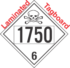 Poison Toxic Class 6.1 UN1750 Tagboard DOT Placard