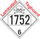 Poison Toxic Class 6.1 UN1752 Tagboard DOT Placard