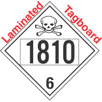 Poison Toxic Class 6.1 UN1810 Tagboard DOT Placard