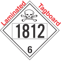 Poison Toxic Class 6.1 UN1812 Tagboard DOT Placard