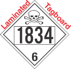 Poison Toxic Class 6.1 UN1834 Tagboard DOT Placard