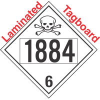 Poison Toxic Class 6.1 UN1884 Tagboard DOT Placard