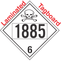 Poison Toxic Class 6.1 UN1885 Tagboard DOT Placard