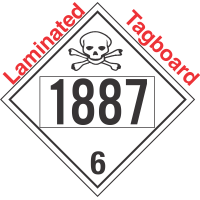 Poison Toxic Class 6.1 UN1887 Tagboard DOT Placard