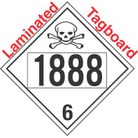 Poison Toxic Class 6.1 UN1888 Tagboard DOT Placard