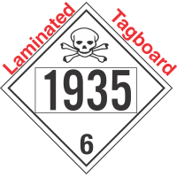 Poison Toxic Class 6.1 UN1935 Tagboard DOT Placard