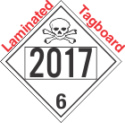 Poison Toxic Class 6.1 UN2017 Tagboard DOT Placard