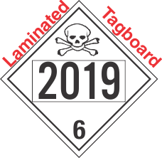 Poison Toxic Class 6.1 UN2019 Tagboard DOT Placard