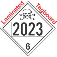 Poison Toxic Class 6.1 UN2023 Tagboard DOT Placard