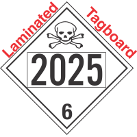 Poison Toxic Class 6.1 UN2025 Tagboard DOT Placard