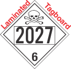 Poison Toxic Class 6.1 UN2027 Tagboard DOT Placard