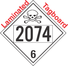 Poison Toxic Class 6.1 UN2074 Tagboard DOT Placard