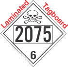 Poison Toxic Class 6.1 UN2075 Tagboard DOT Placard