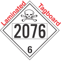 Poison Toxic Class 6.1 UN2076 Tagboard DOT Placard