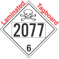 Poison Toxic Class 6.1 UN2077 Tagboard DOT Placard