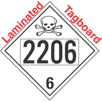 Poison Toxic Class 6.1 UN2206 Tagboard DOT Placard