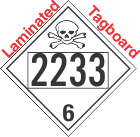 Poison Toxic Class 6.1 UN2233 Tagboard DOT Placard