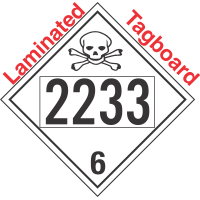 Poison Toxic Class 6.1 UN2233 Tagboard DOT Placard