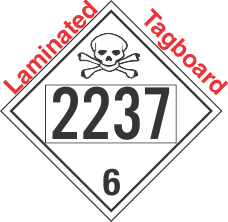 Poison Toxic Class 6.1 UN2237 Tagboard DOT Placard