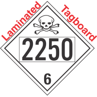 Poison Toxic Class 6.1 UN2250 Tagboard DOT Placard