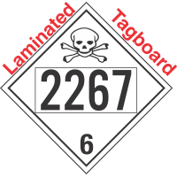 Poison Toxic Class 6.1 UN2267 Tagboard DOT Placard