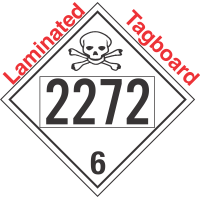 Poison Toxic Class 6.1 UN2272 Tagboard DOT Placard