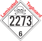 Poison Toxic Class 6.1 UN2273 Tagboard DOT Placard