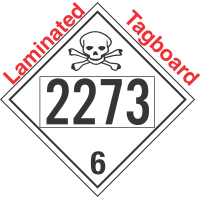 Poison Toxic Class 6.1 UN2273 Tagboard DOT Placard