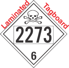 Poison Toxic Class 6.1 UN2273 Tagboard DOT Placard