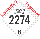 Poison Toxic Class 6.1 UN2274 Tagboard DOT Placard