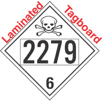 Poison Toxic Class 6.1 UN2279 Tagboard DOT Placard