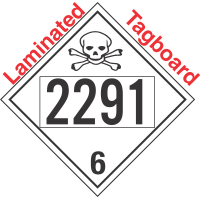 Poison Toxic Class 6.1 UN2291 Tagboard DOT Placard