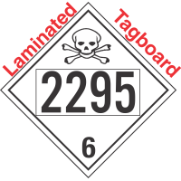 Poison Toxic Class 6.1 UN2295 Tagboard DOT Placard