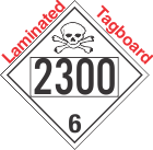 Poison Toxic Class 6.1 UN2300 Tagboard DOT Placard