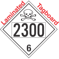 Poison Toxic Class 6.1 UN2300 Tagboard DOT Placard